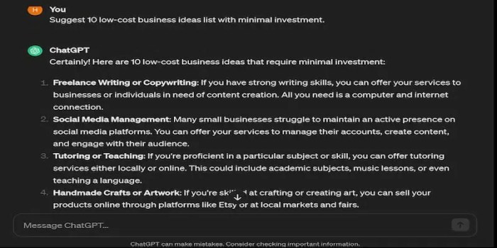 10 Best ChatGPT Prompts for Business Development | GeeksforGeeks 5 chatgpt prompts to help you prepare a business plan