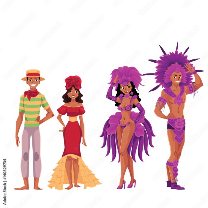 Set of Brazilian people, men and women, in traditional costumes for ... Inter sign brazilian forward henrique marseille