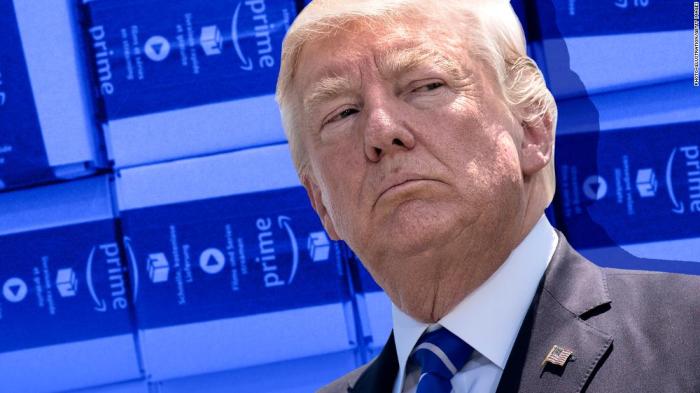 Trump continues attacks on Amazon, Washington Post - CNNPolitics Amazon tariff haul trump