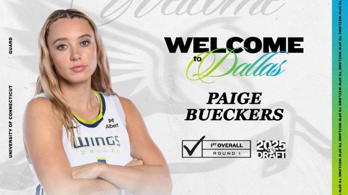 Dallas Wings Select Paige Bueckers No. 1 In 2025 WNBA Draft Paige bueckers wnba dallas wings interview
