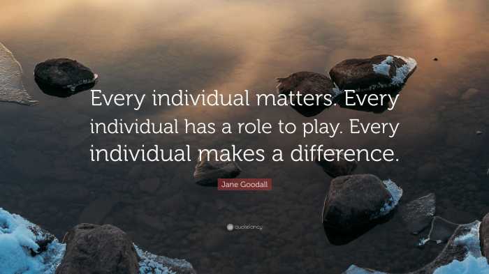 MEL on Instagram: ““Every individual matters. Every individual has a ... Individual action matters essay