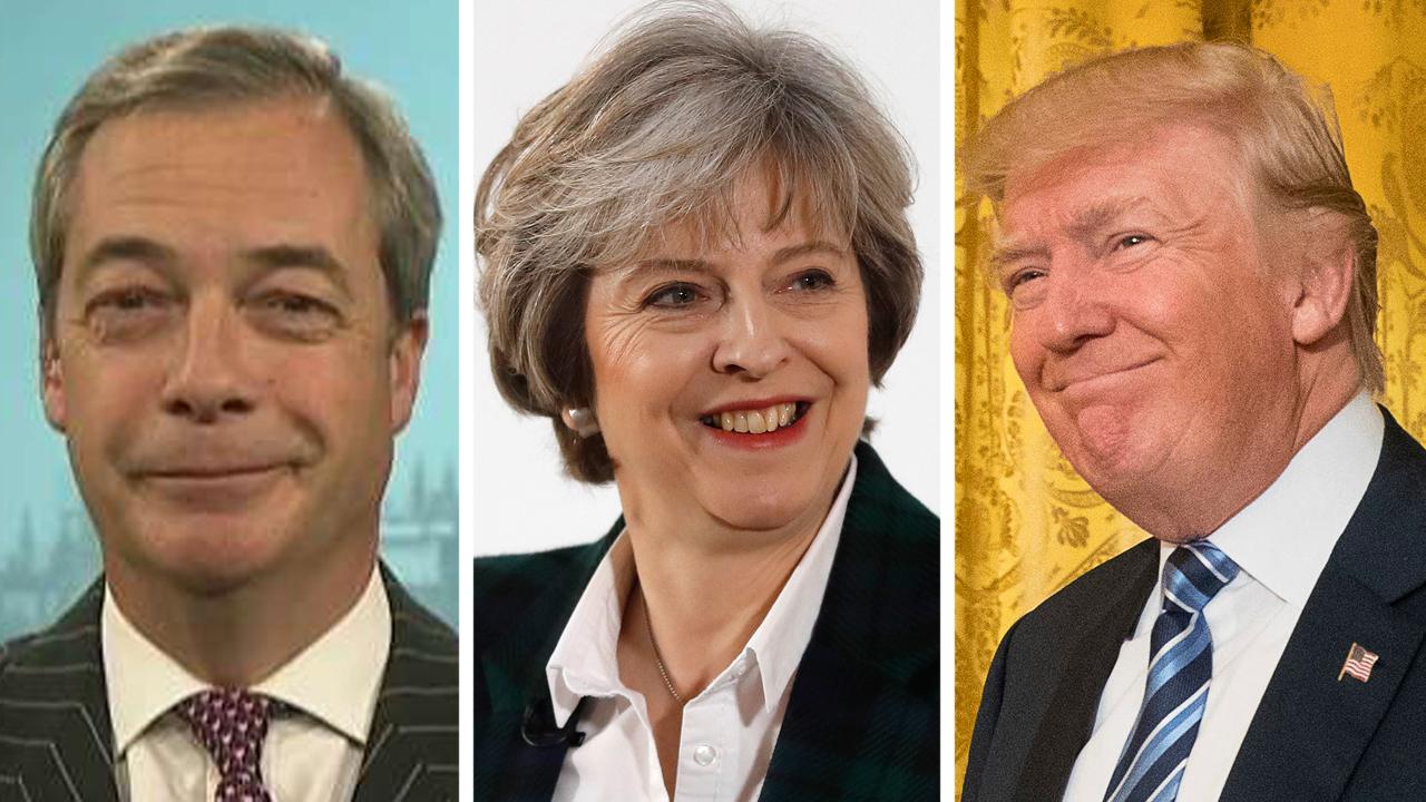 Nigel Farage on what Trump may discuss with the British PM | Fox News Video Trump influence local elections england nigel farage maga rallies slogans