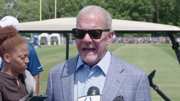 Colts Owner Jim Irsay Speaks To The Media At Training Camp Colts transition ownership jim irsays three daughters