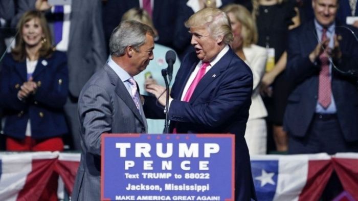 Donald Trump can beat polls, UKIP's Nigel Farage tells rally - BBC News Trump influence local elections england nigel farage maga rallies slogans