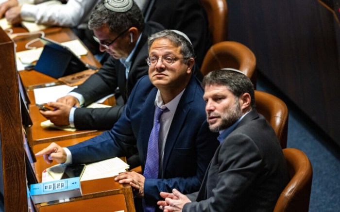 UK considering sanctions on Israeli ministers Smotrich and Ben-Gvir ... Uk sanction israel ministers ben gvir smotrich times reports
