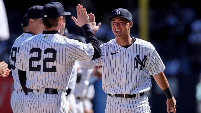 Yankees should let Anthony Volpe or Oswald Peraza play shortstop Yankees ss anthony volpe avoids serious elbow injury