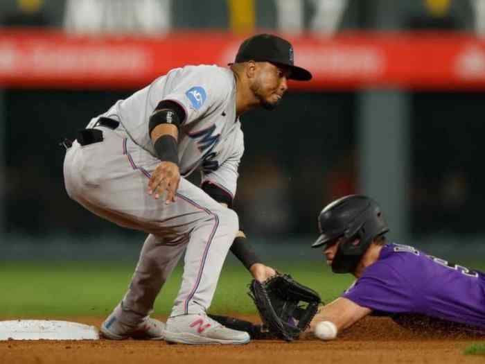 Marlins overcome five-run deficit to beat Rockies in 10 | Reuters Mlb roundup rockies top marlins first series win