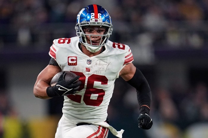 Philadelphia Eagles running back Saquon Barkley Saquon barkley philadelphia eagles real star of super bowl