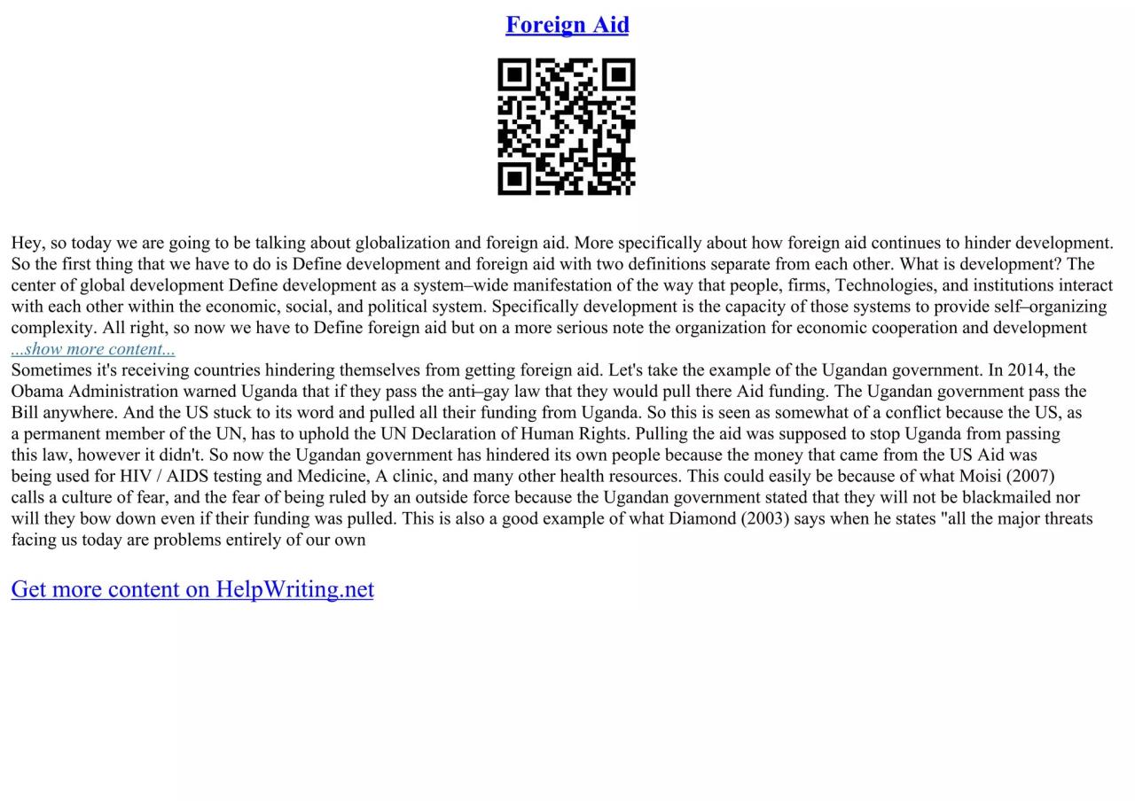 Foreign Aid | PPT Us foreign aid burundi patients essay