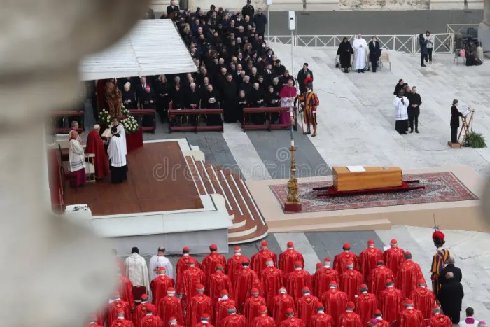 FUNERAL of the POPE Pope Francis in St. Peter`s Basilica in the Vatican ... Pope francis funeral who will attend
