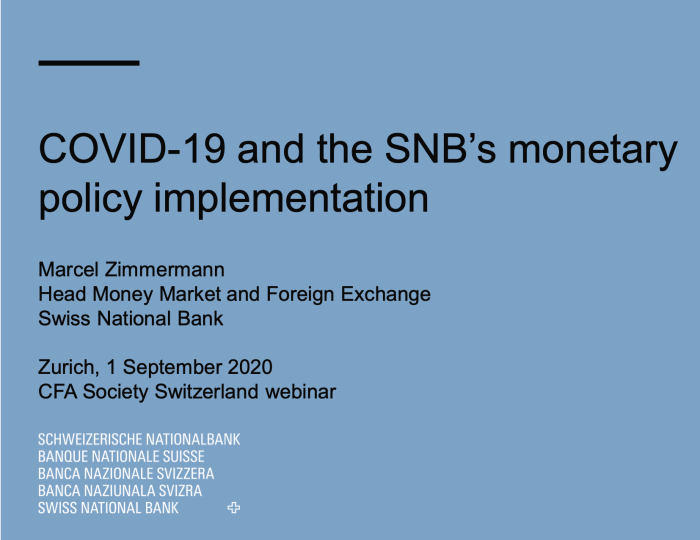 COVID-19 and the Swiss National Bank's Monetary Policy Implementation ... Swiss bank regulator pleased with plan hand it stronger powers