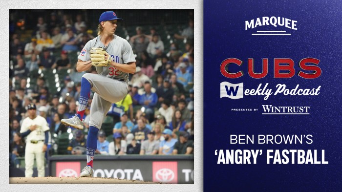 Cubs looking better start ben brown against reds